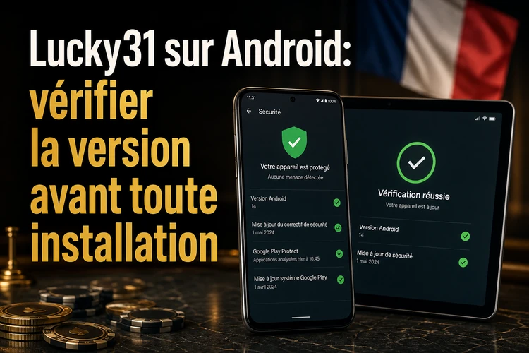 Lucky31 sur Android: vérifier la version avant toute installation