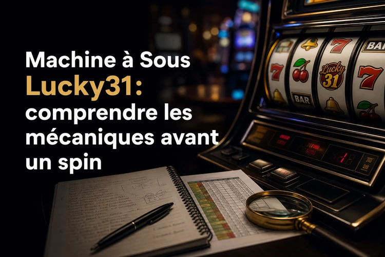 Machine à Sous Lucky31: comprendre les mécaniques avant un spin